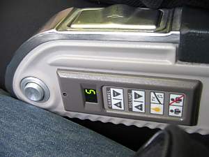 Aer Lingus - entertainment control in the armrest - March 2006