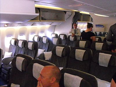 Air New Zealand Boeing 777 Premium Economy class Sept 2009