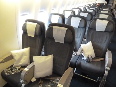 Air New Zealand Economy Class Cabin on a Boeing 777 Jun 2011