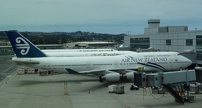 Air New Zealand Boeing 747 at San Francisco June 2011