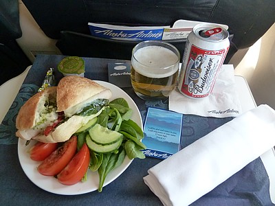 Alaska Airlines inflight meals SEA-LAX July 2012