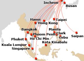 Asiana Routemap March 2009