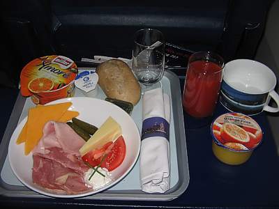 BA lunch CGN to LHR Dec 2005