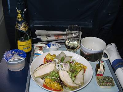 BA lunch LHR to DUS August 2005