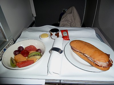 British Airways Business Class Food SIN-SYD Sep 2013