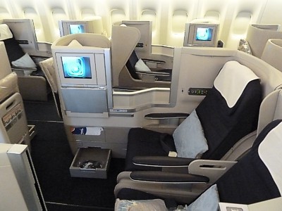 British Airways new Club World (Business Class) Seat on a Boeing 777 November 2011