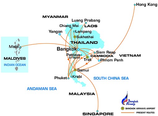 Bangkok Airways Routemap Dec 2010