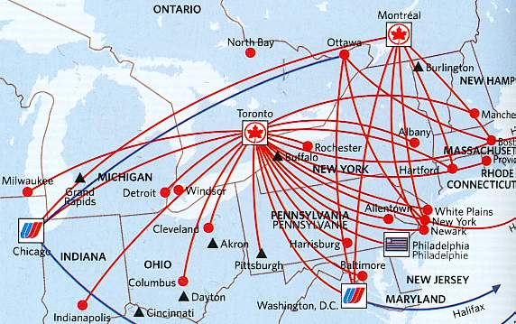 air canada map