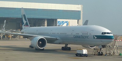 Cathay Pacific Boeing 777 at Hong Kong Jan 2011