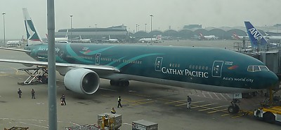 Cathay Pacific Boeing 777-300ER at Hong Kong Jan 2011