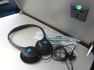 Cathay Pacific economy headphones Jan 2011