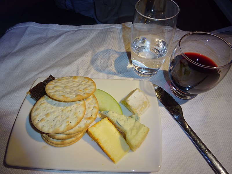 Cathay Pacific Inflight Mahlzeit Business Class HKG SYD Juli 2016