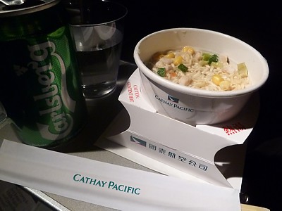 キャセイパシフィック航空機内食HKG to SYD Jan2011