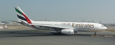 Emirates A330 at Dubai Nov 2011