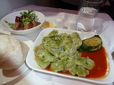 emirates business class a380 food