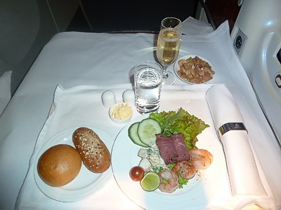 emirates business class a380 food