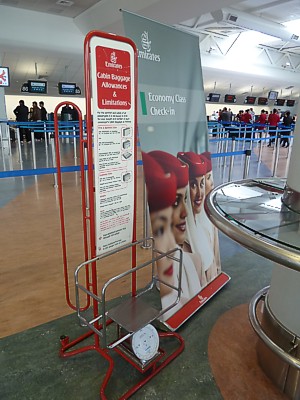 Emirates Luggage cabin bag check 2011