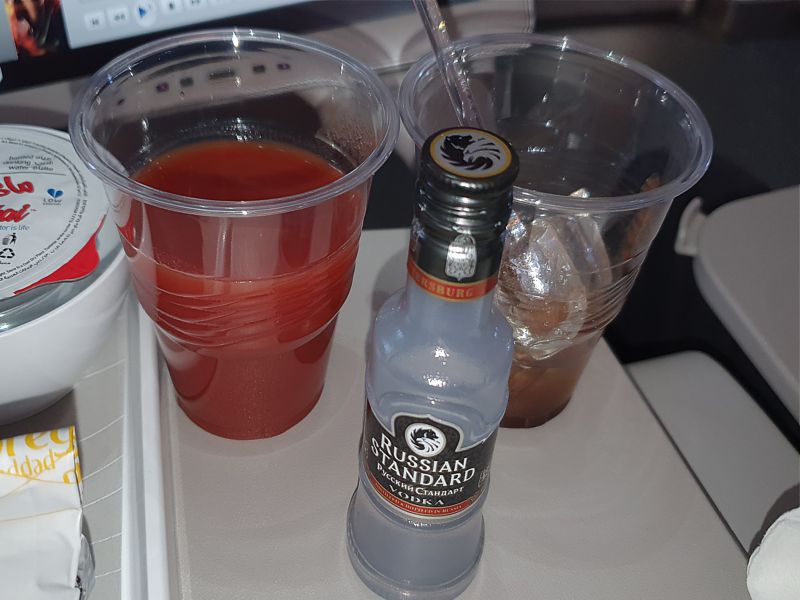Emirates Airline Bloody Mary drink cocktail Jul 2019