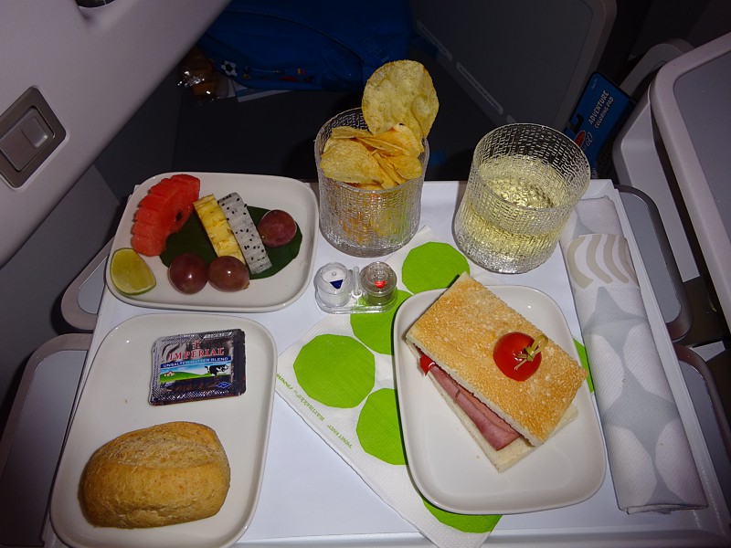 Finnair Inflight Meal Business Class HEL July 2016