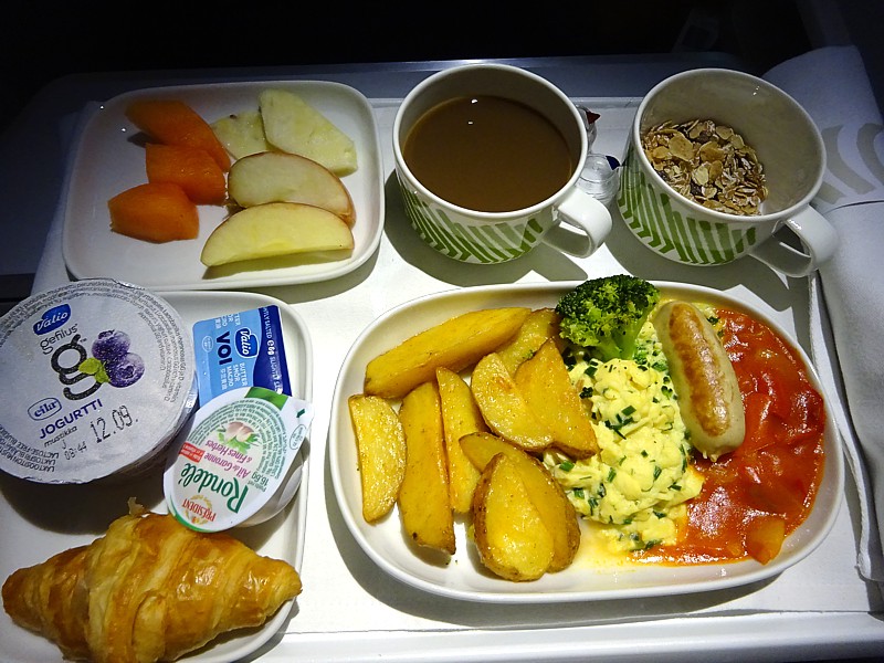 Finnair Inflight Meal Business Class HEL July 2016