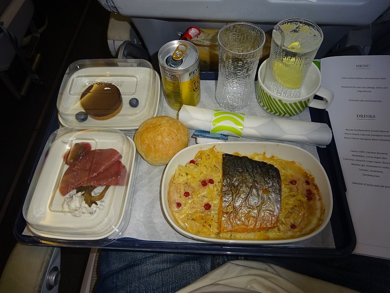 Finnair Inflight Meal Business Class HEL July 2016