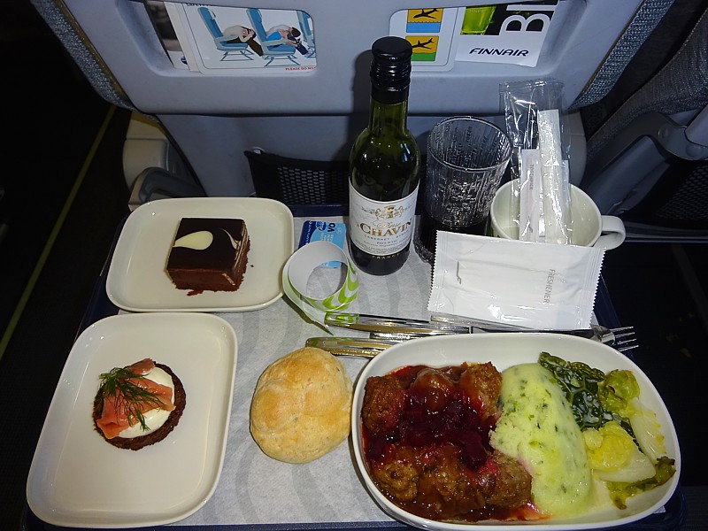 Finnair Inflight Meal Business Class HEL July 2016