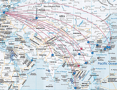 Finnair Route Map World