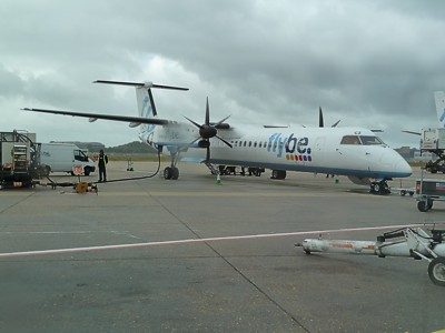 FlyBE Dash8 at Gatwick June 2011
