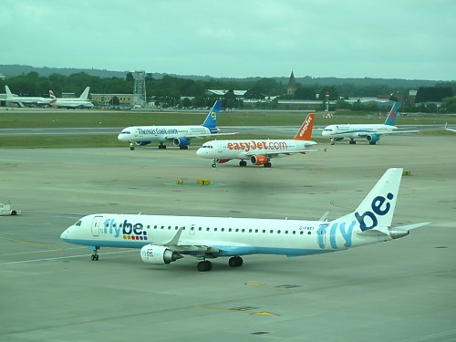 FlyBE Embraer E-195 at London Gatwick June 2011