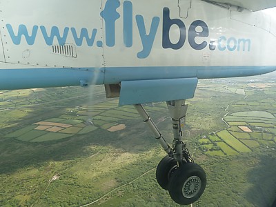 FlyBE Dash8 above Cornwall June 2011