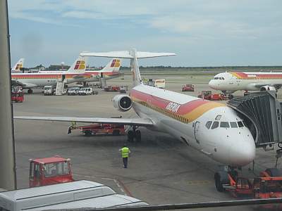 Iberia MD88 at Barcelona Aug 2006