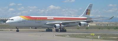 Iberia A340 at Madrid April 2005