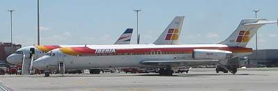 Iberia MD87 at Madrid April 2005