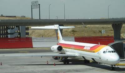 Iberia MD88 at Madrid Aug 2006