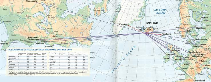 Icelandair Routemap