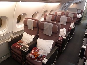 Qantas Premium Economy seat Airbus A380 Nov 2011