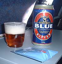 Toohey's blue in a 717 exit seat June 2003