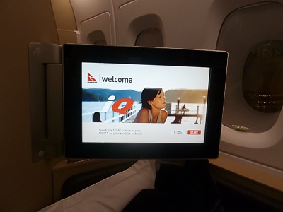 Qantas A380 TV screen Nov 2011