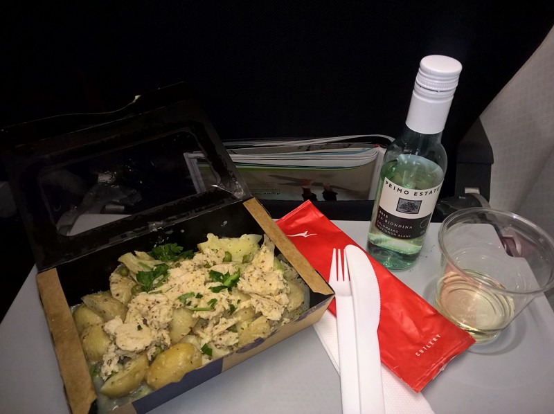 Qantas Inflight Meal Economy Class SYD BNE Apr 2016