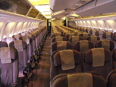 Qantas 767 economy class seat Nov 2009