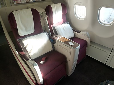 Qatar Airways Business Class seat