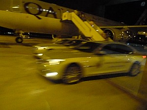 Qatar Airways Business Class car to plane