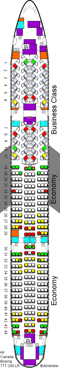 Air Canada 777 seat plan