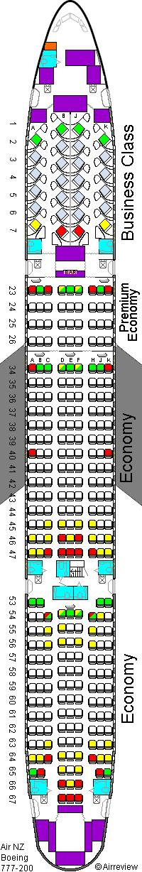 Air New Zealand 777 200 Seat Map Air New Zealand Boeing 777 200er Seating Plan Seat Plan Pictures