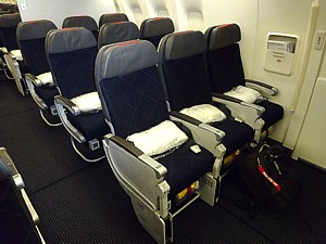American Airlines Boeing 777 Economy Class seat 16A