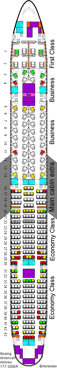 American Airlines Seating Chart 777 200