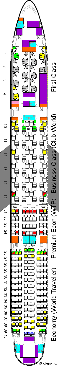 Ba Boeing 777 Seat Plan British Airways 777 Seat Plan - 12F Version - British Airways Boeing 777-200Er  Seating Plan, Seat Map Pictures