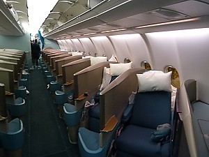 Cathay Pacific A330 Business Class seat 11A