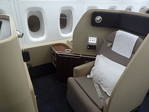 Qantas Airlines A380 First Class seat 2K