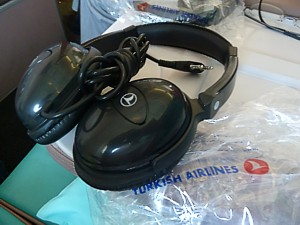 Turkish Airlines shorthaul business class headphones June 2011